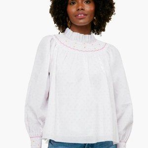 Hunter Bell - Electric Pink Cotton Clip Hayes Blouse